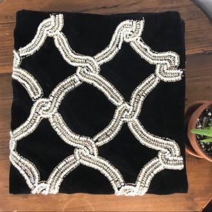 Kim Seybert living | Black velvet with beading